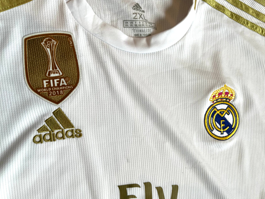 Real Madrid 2019/20 Vintage Home Club World Cup Jersey - Size 2XL-thegebeandthebebe